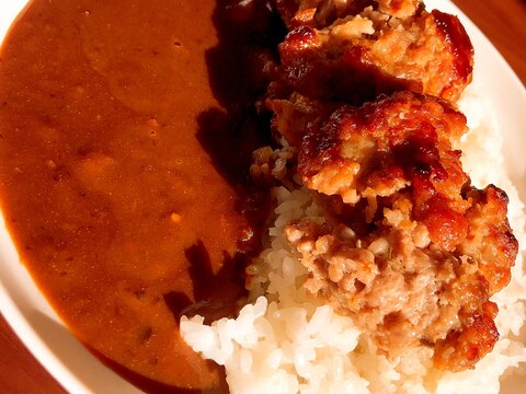 レトルトで簡単♪ボリューム満点ハンバーグカレー